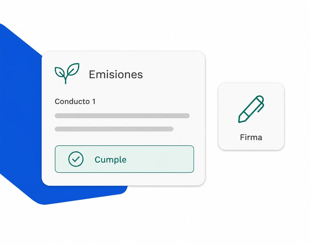 Un estudio de emisiones gaseosas en Favax, con el resultado dentro del límite de la norma y la firma del profesional.